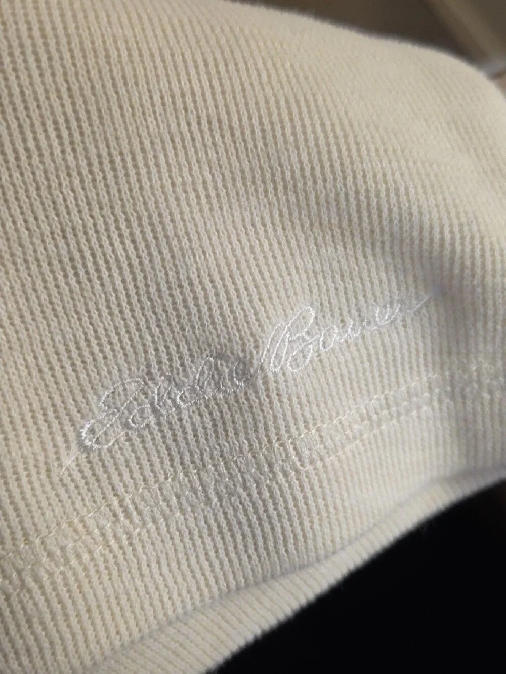 Eddie Bauer Men's Cream Crewneck Long-Sleeve Sweater